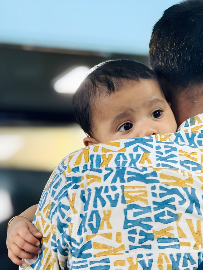 Safest place in the world, father’s shoulder ❤️