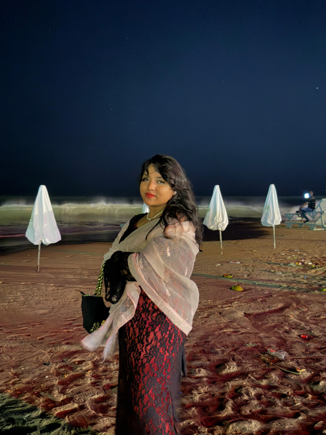 October night with ocean