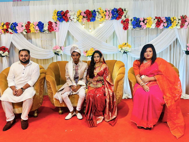 Me and My wife with Bride and groome.