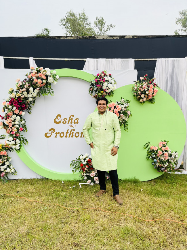 Feeling festive and a little bit green for Esha and Prothom's celebration. It's so special to witness their new journey.